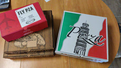 Custom-made reddish-brown pizza boxes
