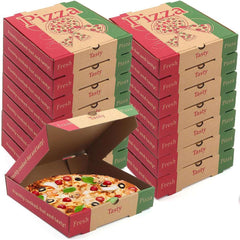 Custom-made reddish-brown pizza boxes