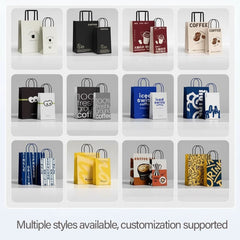 Customized paper bags and coffee cup sets