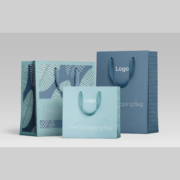 Wholesale custom blue paper bags