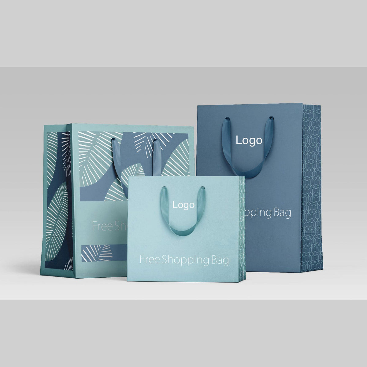 Wholesale custom blue paper bags